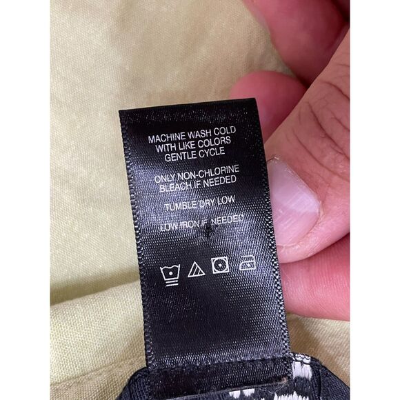 Ali Miles Women's L Yellow Button-Up Shirt Rayon Tunic Lagenlook Utility Resort - Picture 6 of 10